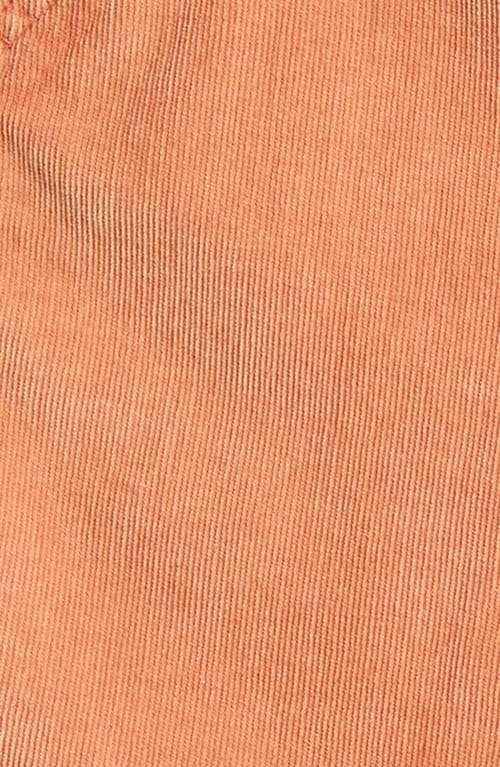 Treasure & Bond Kids' Frayed Corduroy Utility Shorts In Rust Clay
