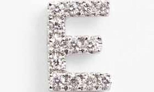 Bony Levy Single Initial Earring In White Gold/e