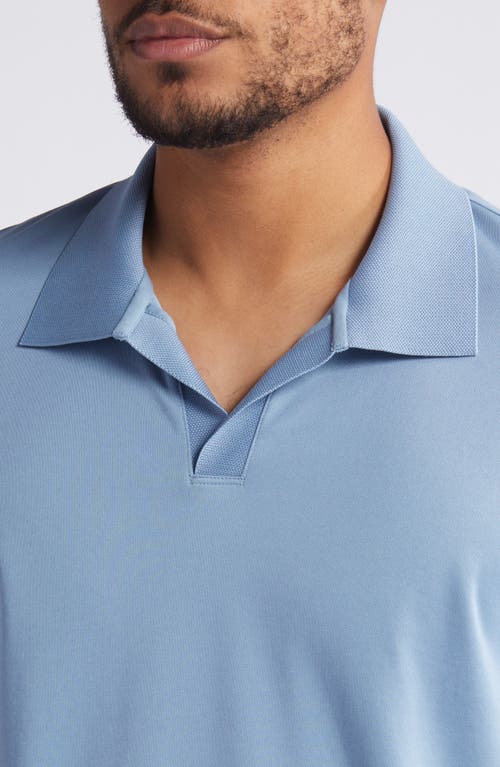 Shop Theory Malden Jc. Atlas Cotton Polo In Mountain Sky