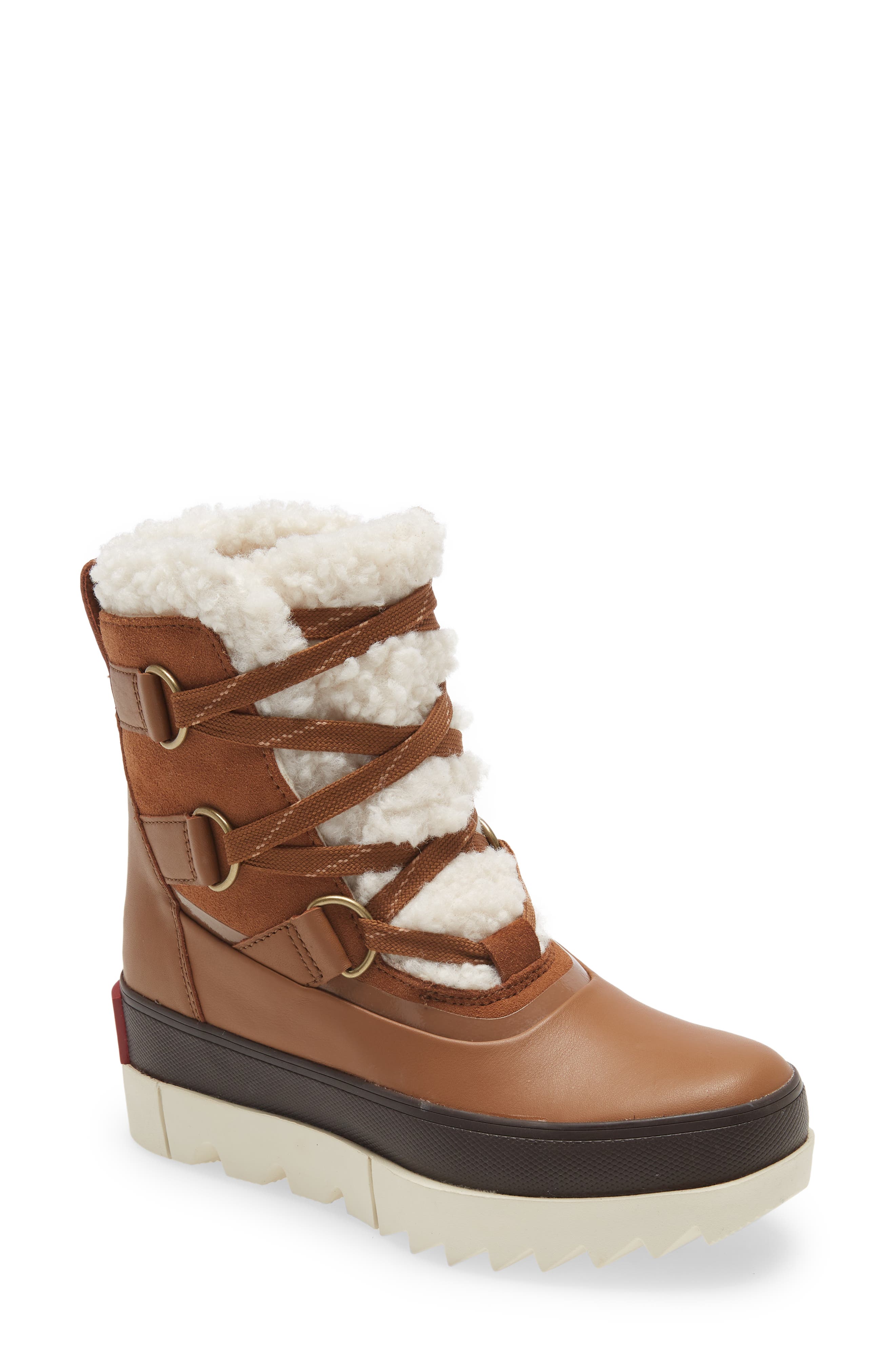 Sorel Womens size 5 Joan Of Lux Arctic Boots Black Winter Snow Fur Trim 