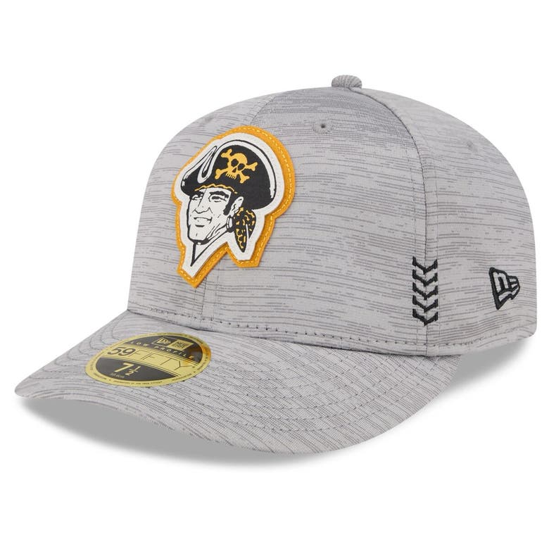 Shop New Era Gray Pittsburgh Pirates 2024 Clubhouse Low Profile 59fifty Fitted Hat In Heather Gray