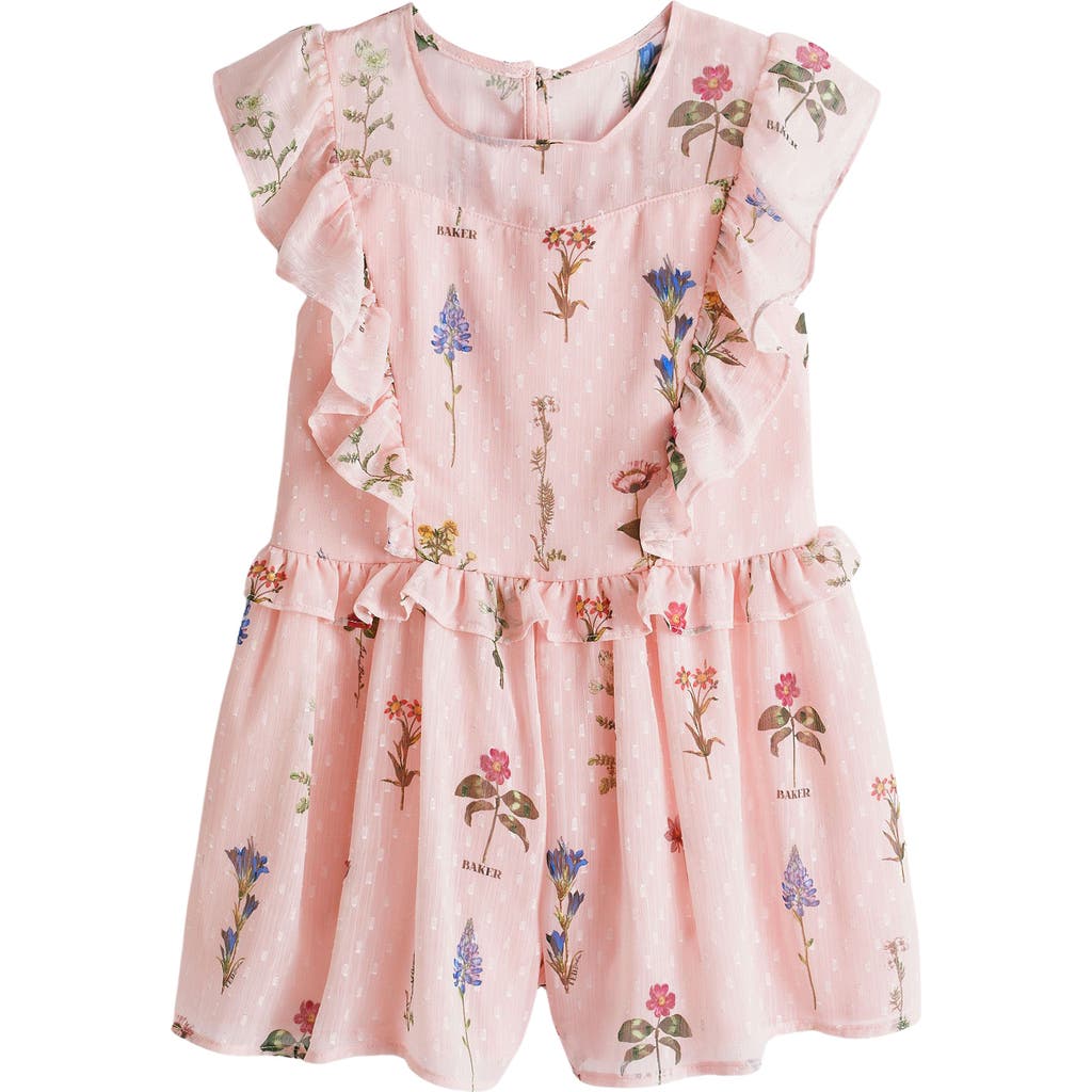 Ted Baker Baker By Kids' Dobby Romper In Pink