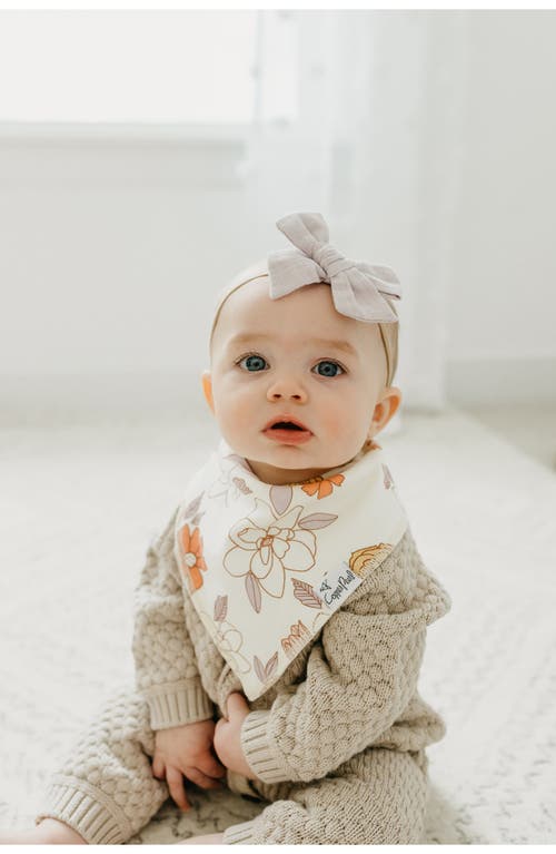 Copper Pearl Ferra Assorted 4-pack Cotton Bib Set In Orange