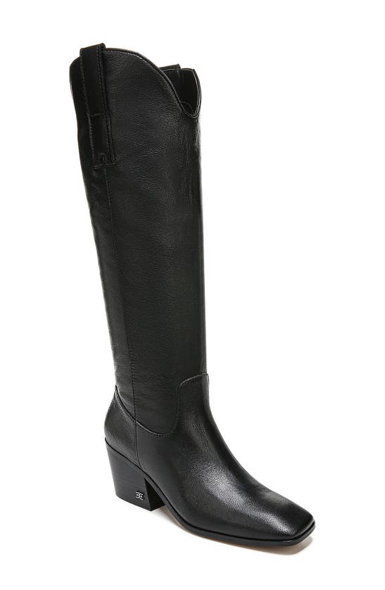 Sam Edelman Britten Western Boot In Black/ Black
