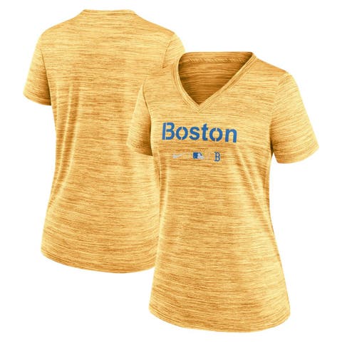 Nike Gold Boston Red Sox City Connect Tri-blend Tank Top in Yellow