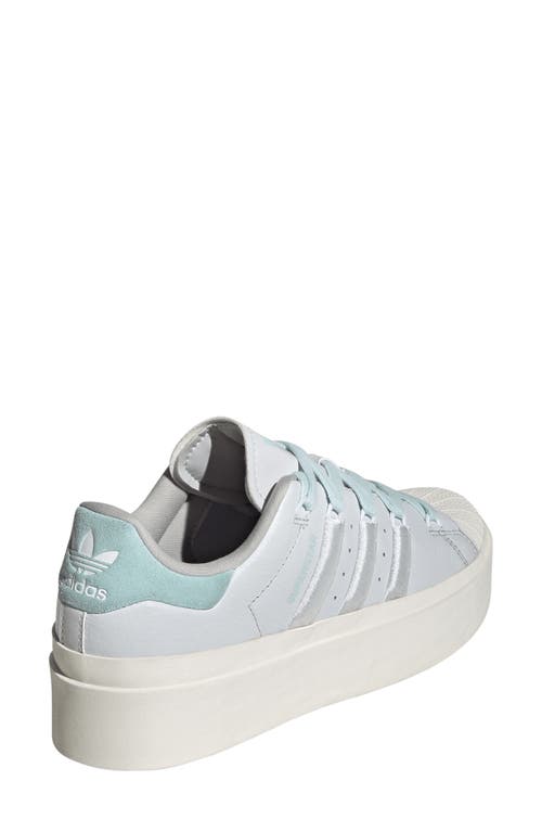 Adidas Originals Adidas Superstar Bonega Platform Sneaker In Crystal/ftwr White/blue
