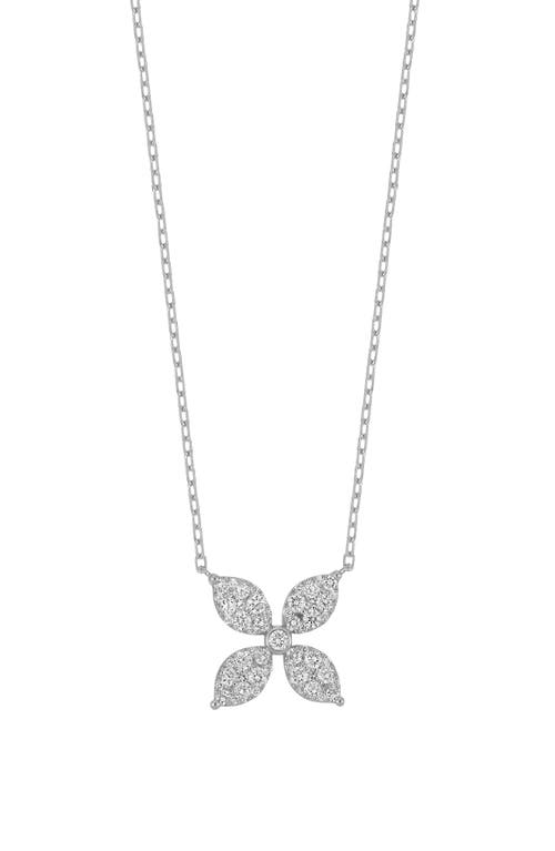 Getty Diamond Pendant Necklace in 18K White Gold