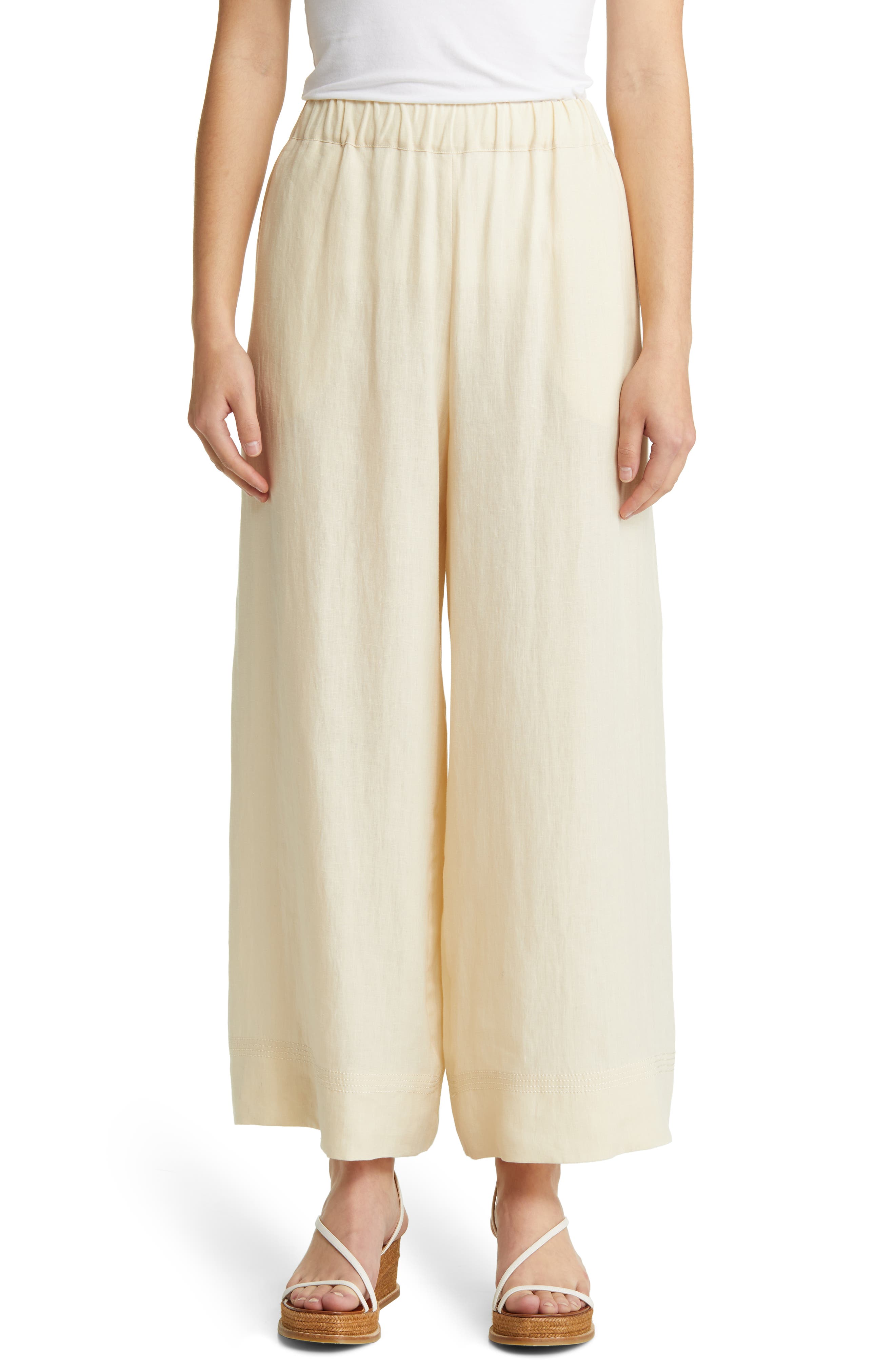 Max Mara Vasaio Wide Leg Pants in Camel