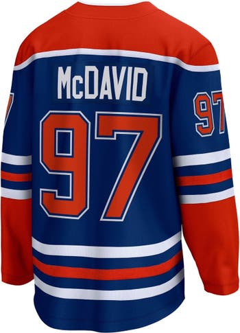 Men's Fanatics Branded Connor McDavid Orange/Navy Edmonton Oilers