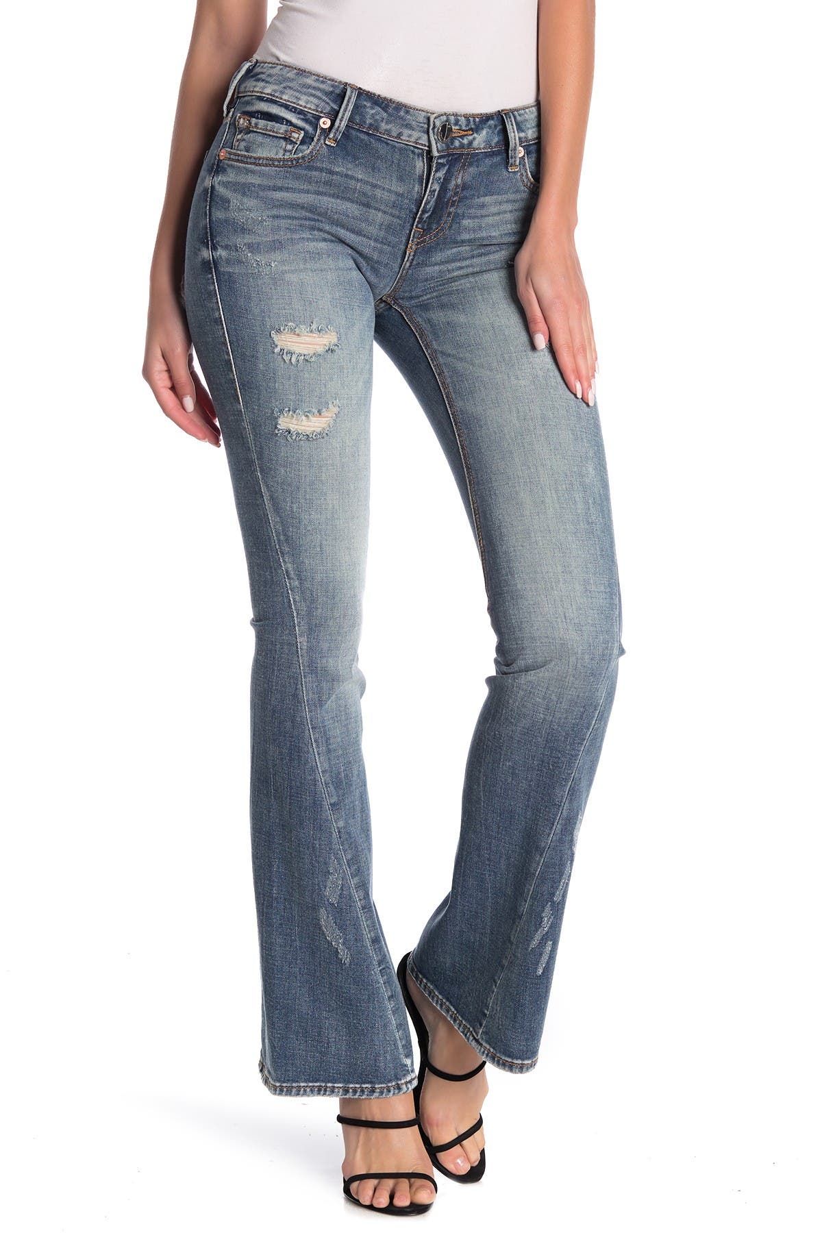 Joey Vintage Ripped Flare Jeans 