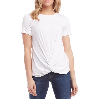 Karen Kane Twist Front Top, White