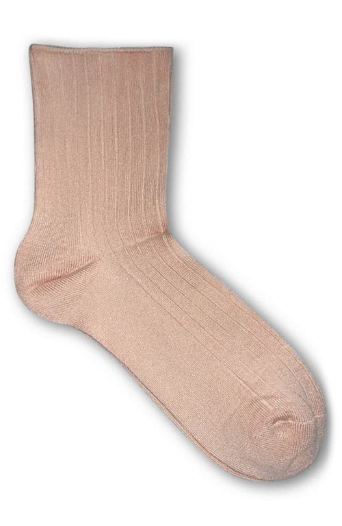 LECHERY® Ribbed Crew Socks in Cream