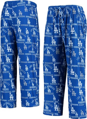 Men's Royal Los Angeles Dodgers Mini Print Logo Button-Up Shirt