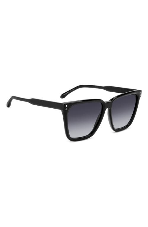 Shop Isabel Marant 58mm Cat Eye Sunglasses In Black/grey Shaded