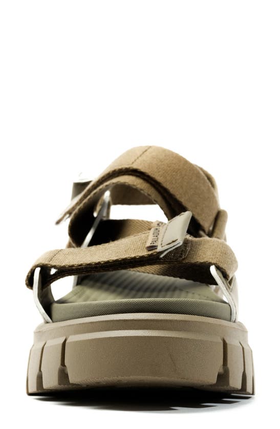 Palladium Revolt Mono Platform Sandal In Dusky Green
