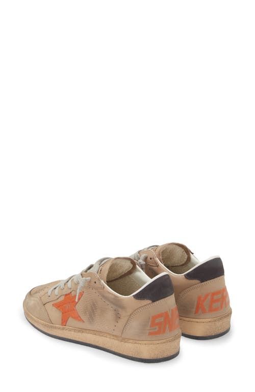Golden Goose Ball Star Sneaker In Marble/orange/gray
