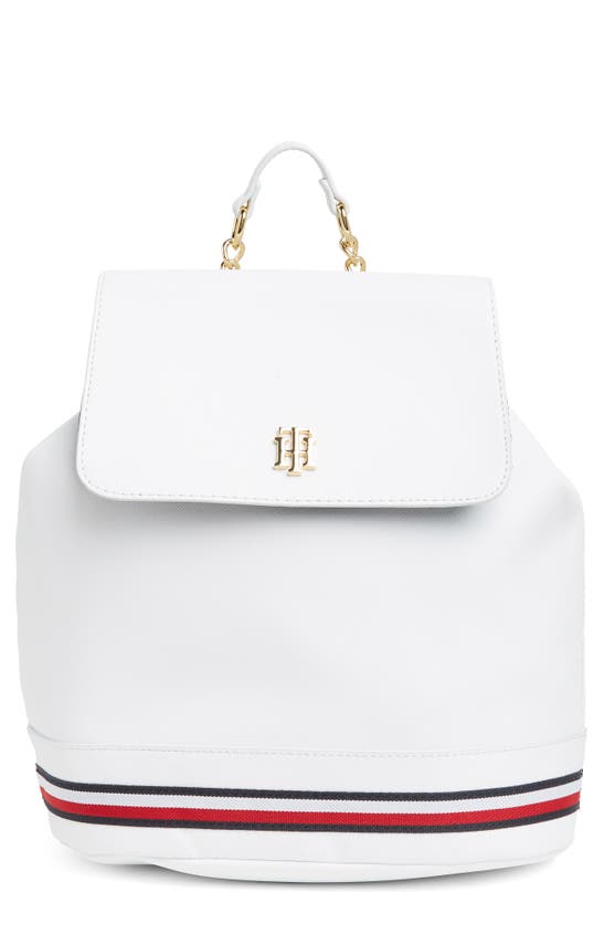 Tommy Hilfiger Joy Ii Flap Backpack In Optic White | ModeSens display picture 3