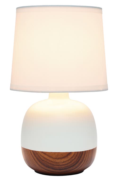 Shop Lalia Home Midcent Table Lamp In Dark Wood/off White