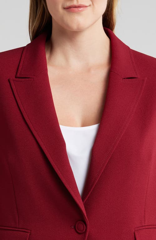 Shop Tahari Asl One-button Blazer In Mulberry