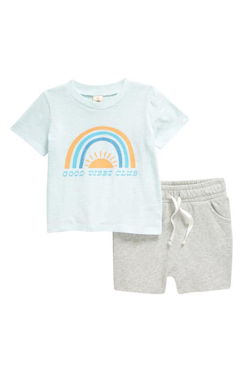 Tucker + Tate Easy Peasy T-Shirt & Shorts Set in Blue Saltwater Vibes- Grey