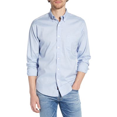 Faherty Regular Fit Stretch Oxford Shirt, Blue