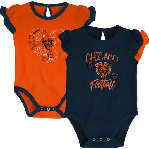 Girls Newborn & Infant Orange/Purple Clemson Tigers Too Much Love Two-Piece  Bodysuit Set