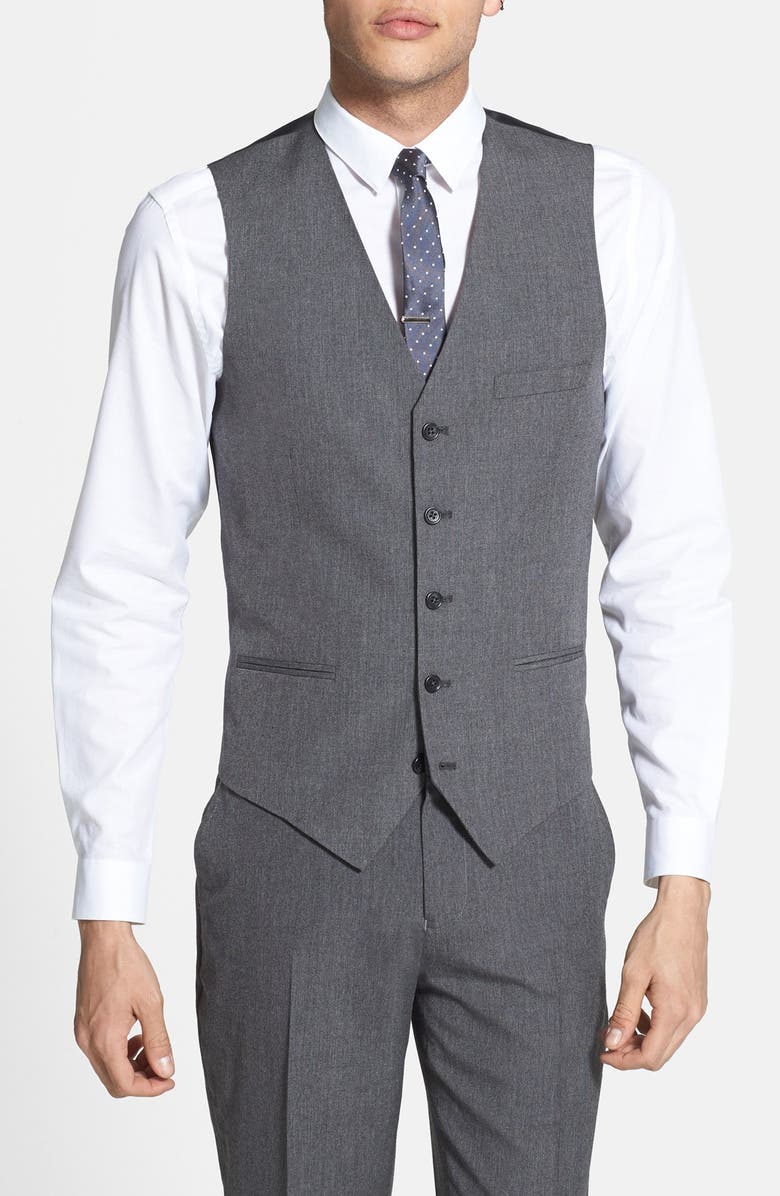 Topman Skinny Fit Grey Vest | Nordstrom