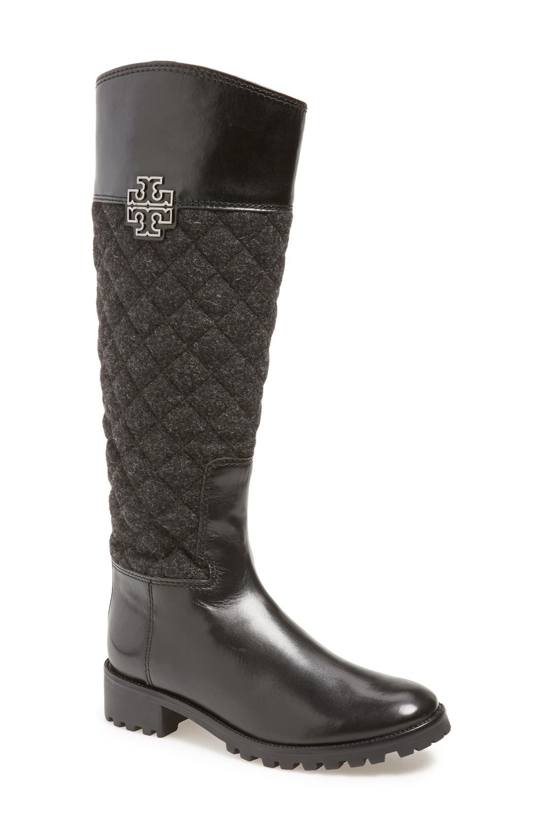 tory burch quilted boots