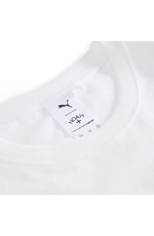 Shop Puma X Noah Cotton Graphic T-shirt In  White