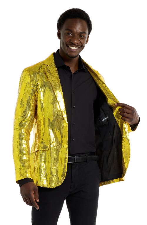 OPPOSUITS OPPOSUITS SEQUIN YELLOW BLAZER