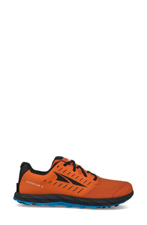 Altra Men's Superior 5 Trail Running Shoe in Orange/Black
