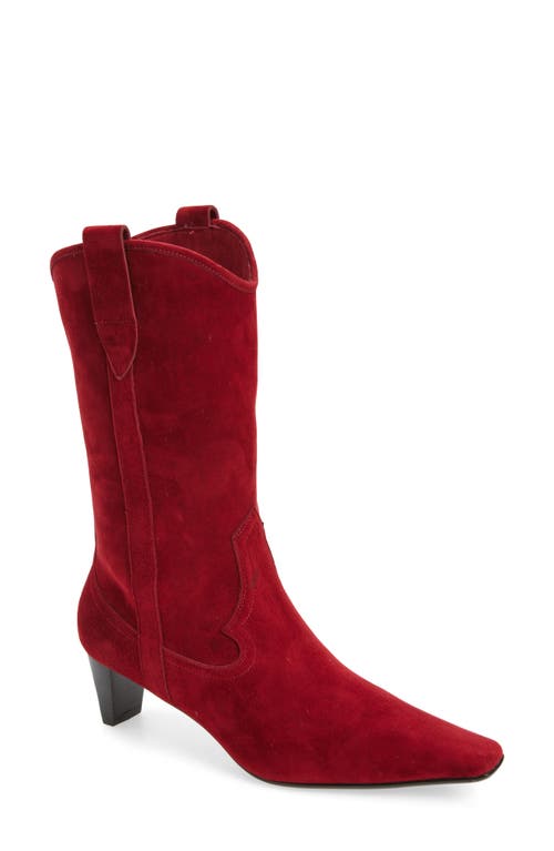 Shop Jeffrey Campbell Mulhall Western Boot In Wine Suede