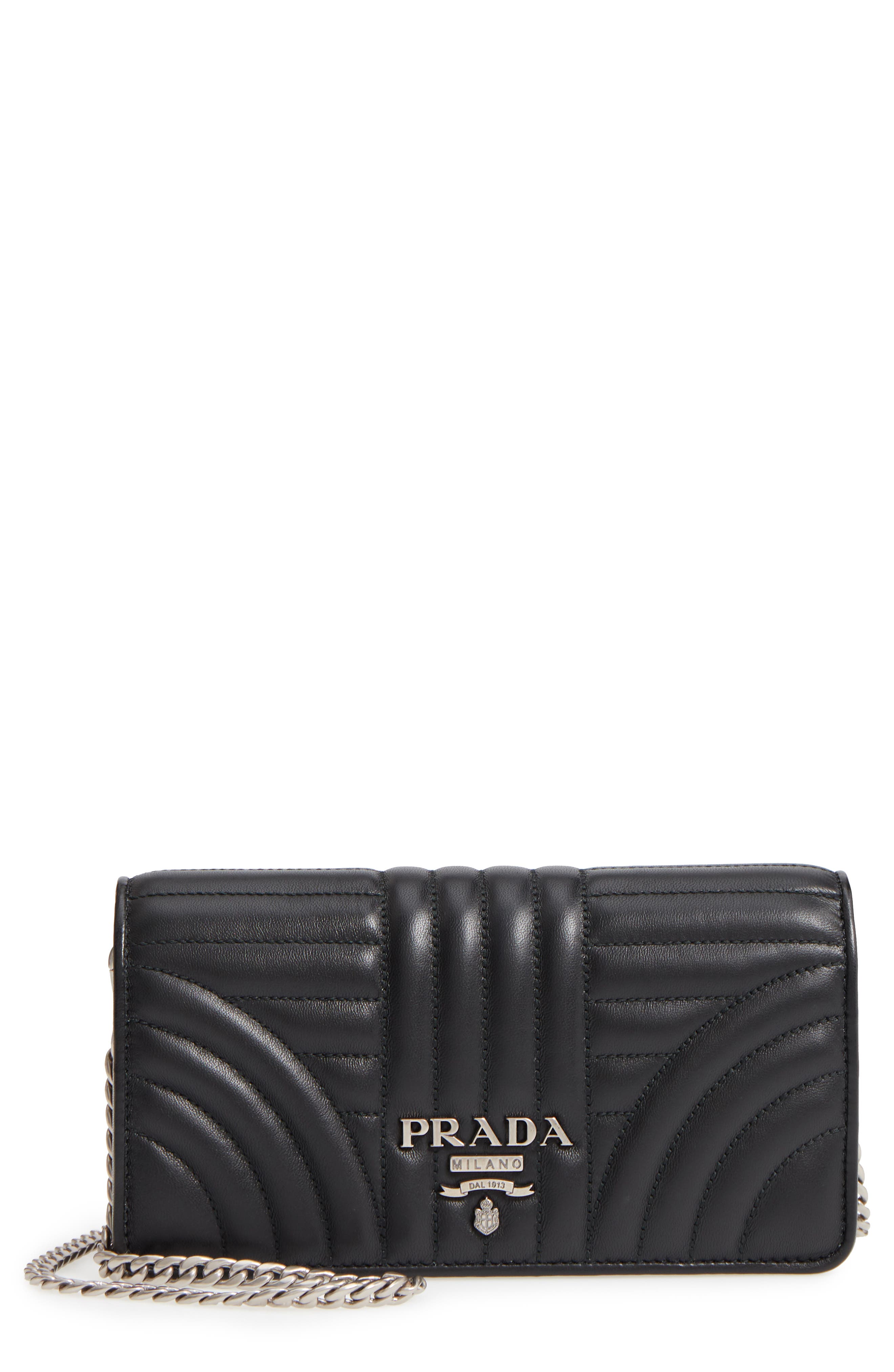 Prada Quilted Leather Wallet on a Chain 