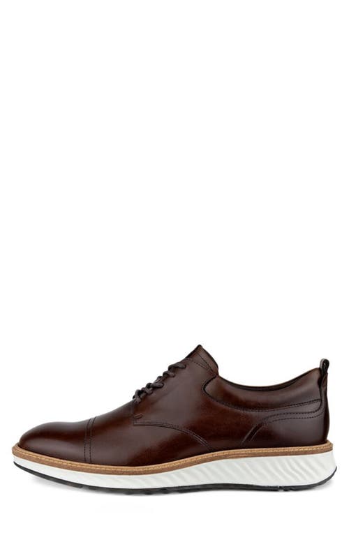 Shop Ecco St.1 Hybrid Cap Toe Derby In Cocoa Brown