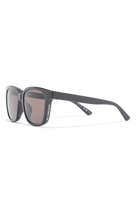 Balenciaga 524mm Square Sunglasses In Black Black Grey