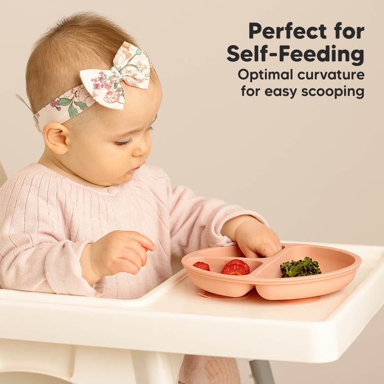 Shop Keababies 3-pack Prep Silicone Suction Plates In Roseate