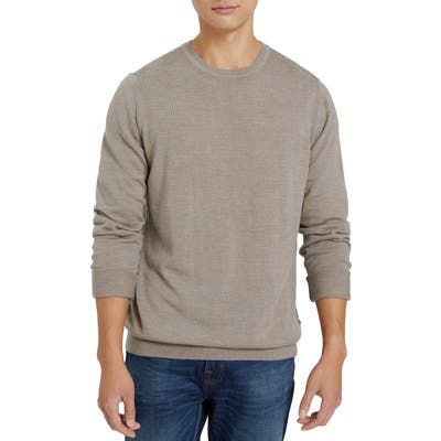 Frank And Oak Merino Crewneck Sweater, Beige