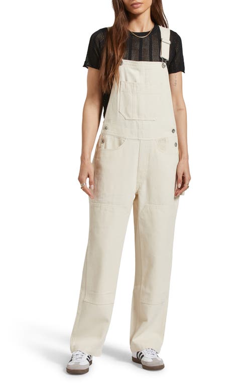 Brixton Utility Twill Overalls In Whitecap