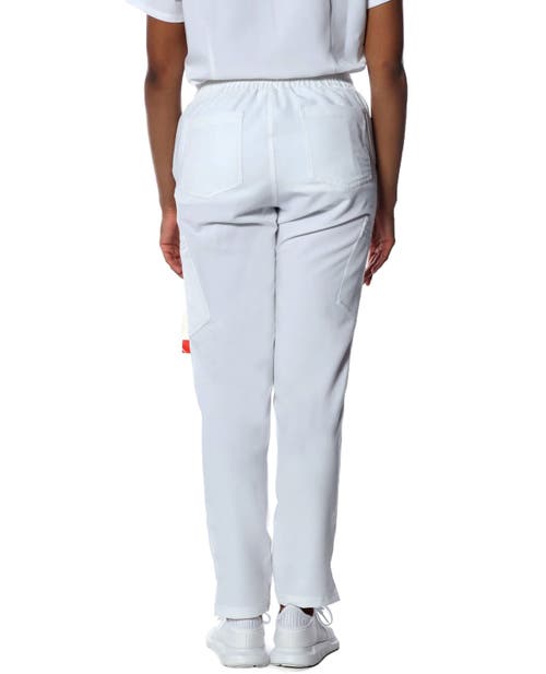 Shop Members Only Reus Open Bottom Scrub Pants In White