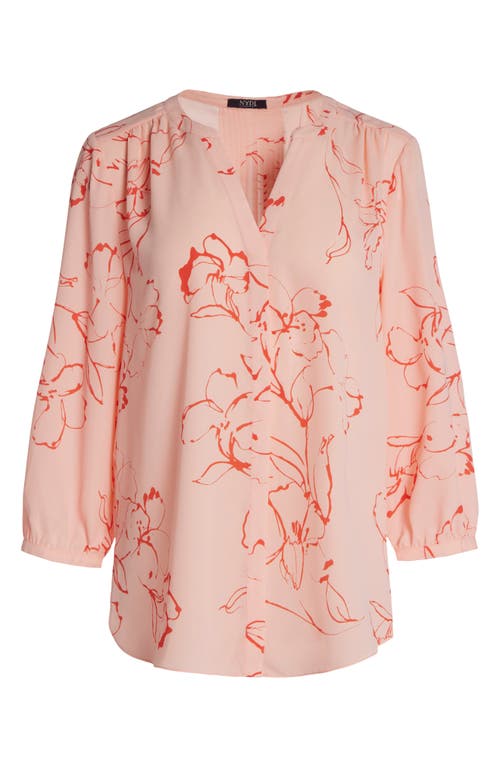 Nydj Womens Chiffon Pleated Button-down Top In Gianna Garden