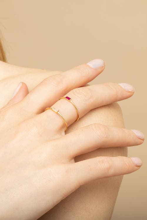 ORADINA ORADINA 14K GOLD FRESCO BAGUETTE RING 