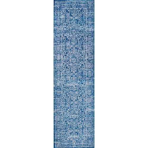 Shop Jonathan Y Ferro Filigree Area Rug In Blue