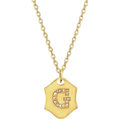 Stella + Ruby Nom De Plume Initial Pendant Necklace