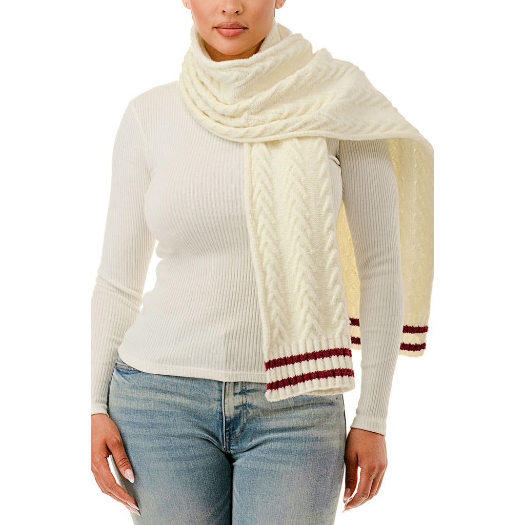 Marcus Adler Varsity Scarf In Burgundy