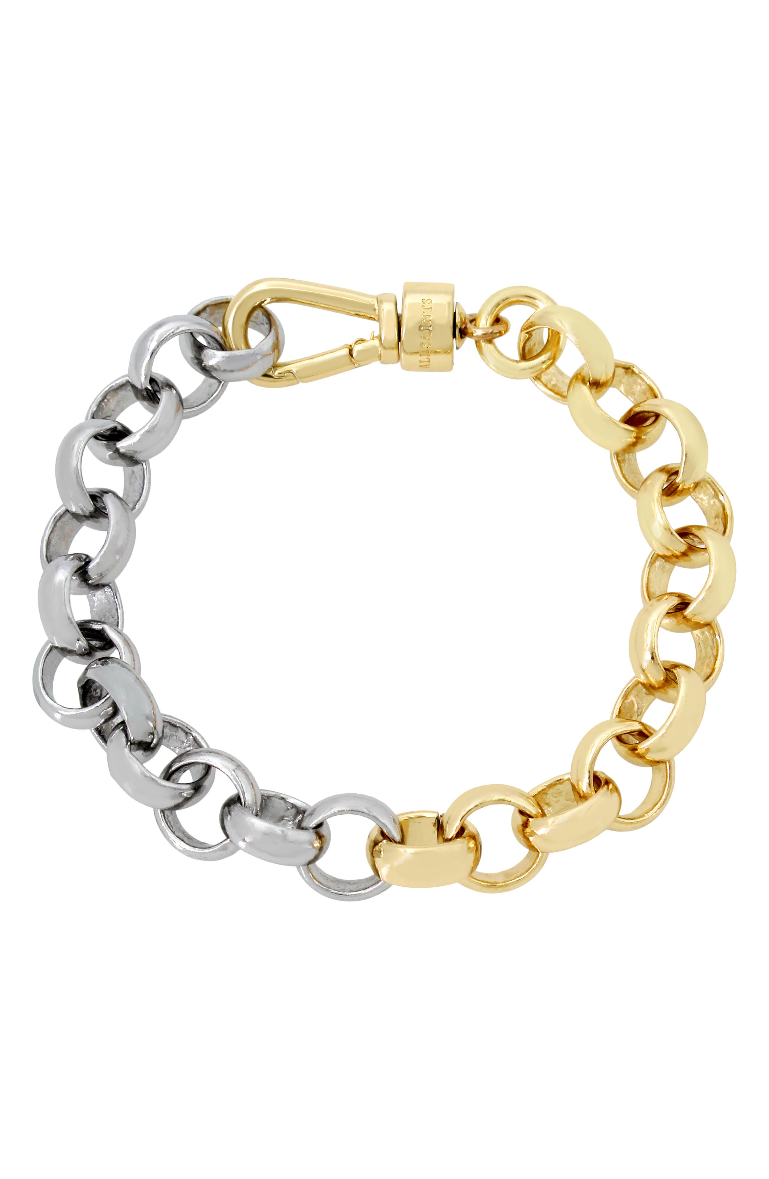 two tone chain link bracelet