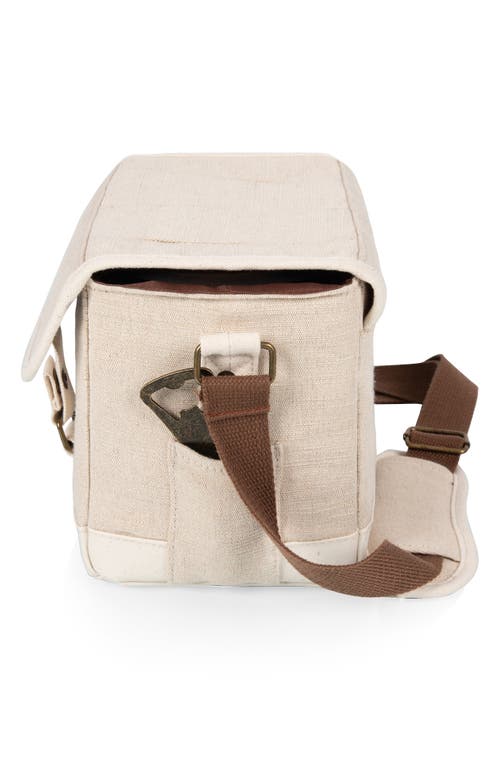 Picnic Time Beer Caddy Cooler Tote In Beige