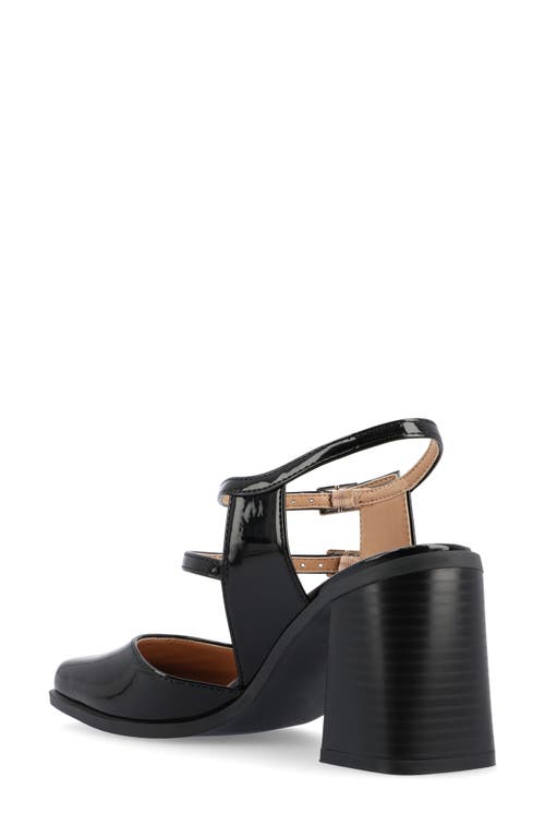 Shop Journee Collection Caisey Double Strap Mary Jane Pump In Patent/black