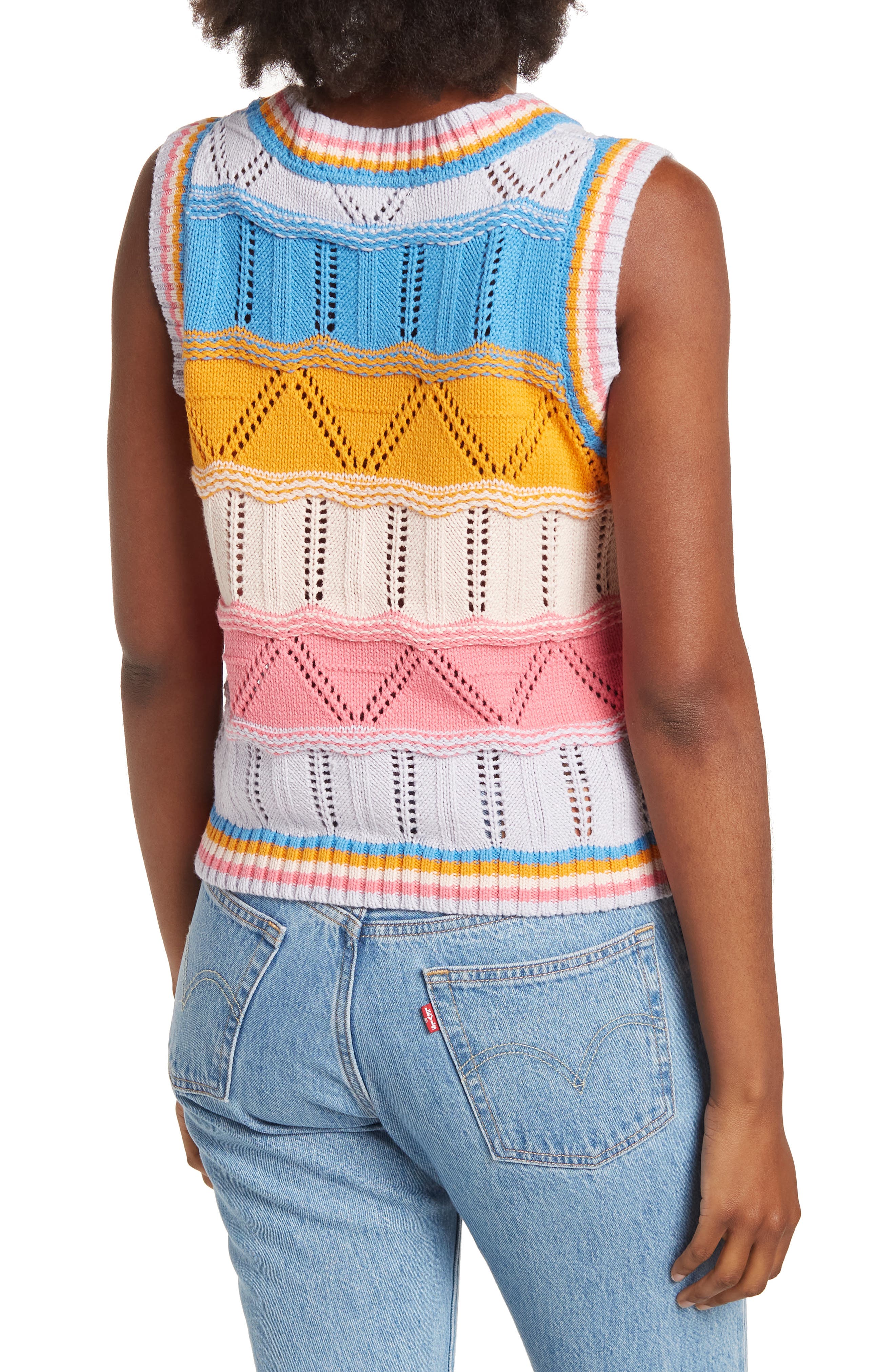 Vigoss Colorblock Stripe Pointelle 