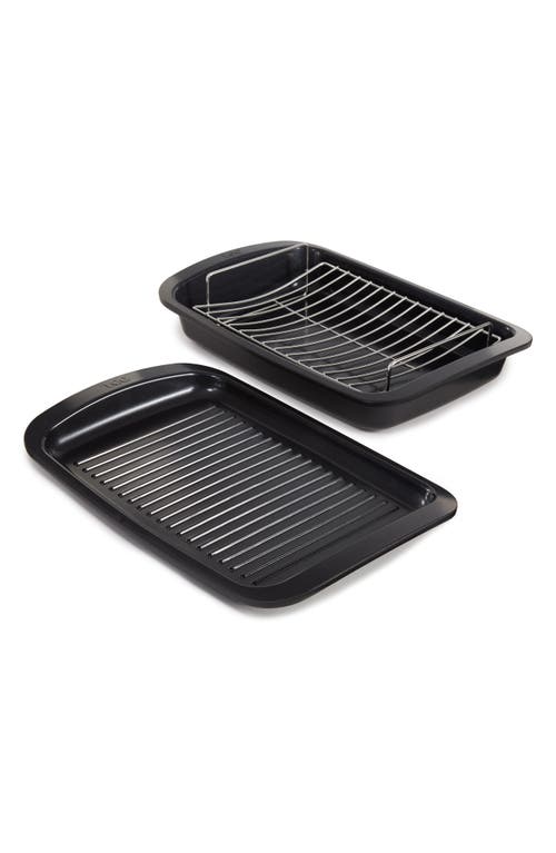 Berghoff Graphite 3-piece Non-stick Roasting Pan In Black