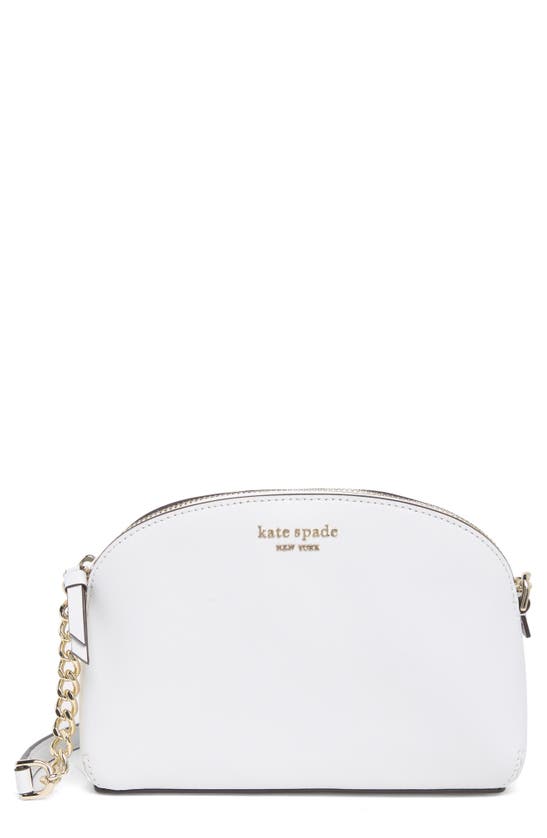 Kate Spade Hilli Leather Crossbody Bag In White Dove